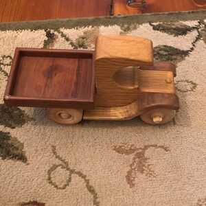 Handcrafted Wooden Toy Truck - Natural Brown